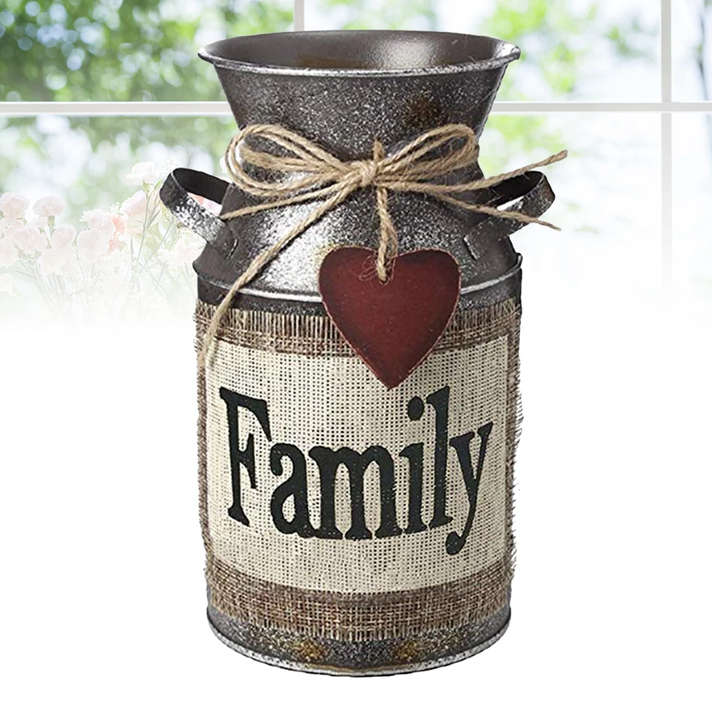 

Vintage Vase Old Flower Ornaments Fashioned Country House Decor Home Vases Milk Household Family Garden