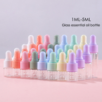 30/50/100Pcs 2ml 3ml 5ml Glass Dropper Bottle Empty Essential Oil Bottle Small Perfume Bottle Jar Vial Refill Cosmetic Bottle