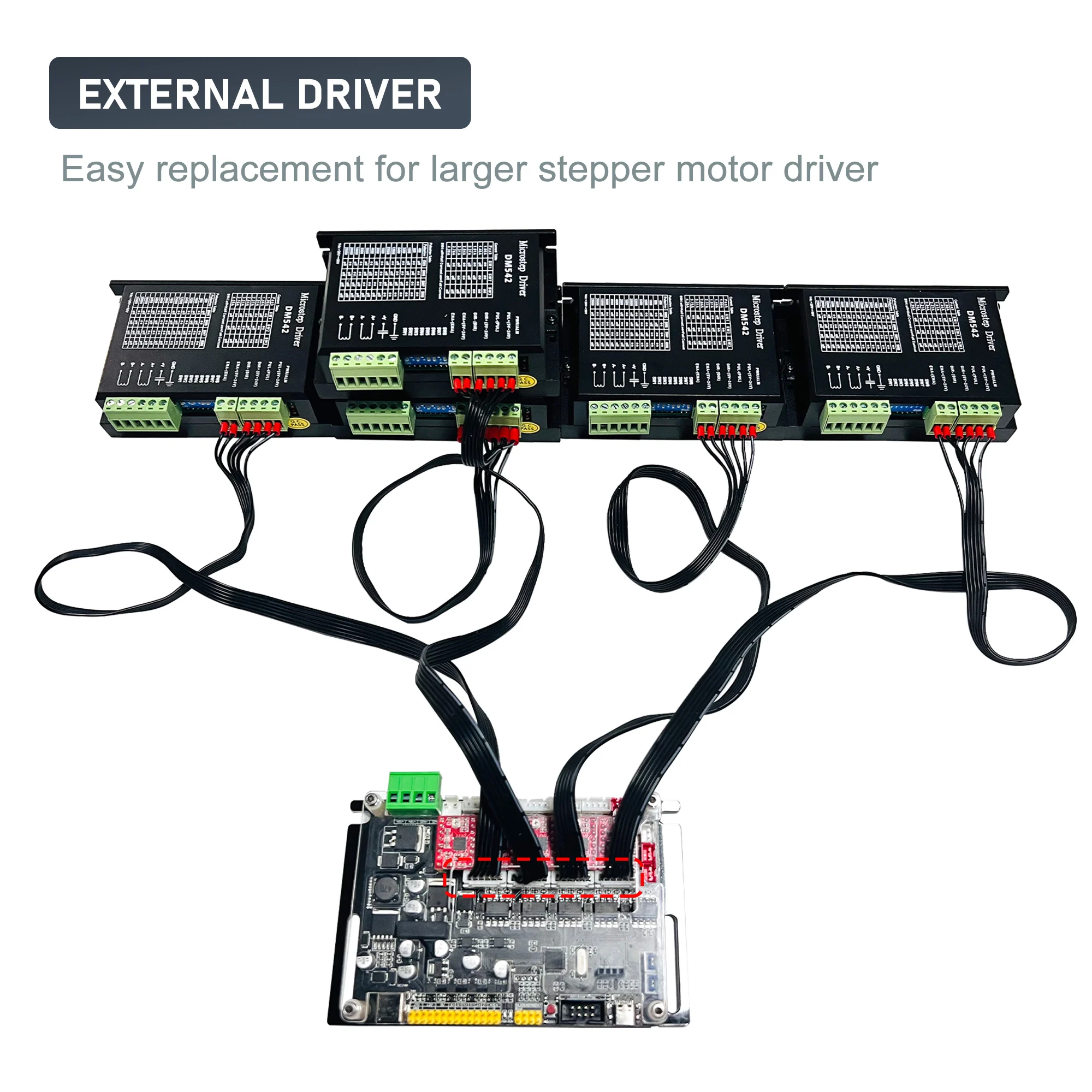 CNC 4AXIS Controller MCU32 Bit 32GRBL Stepper Motor Driver XYZA  Axis Driver Board Spport 500W Spindle for CNC Milling Machine