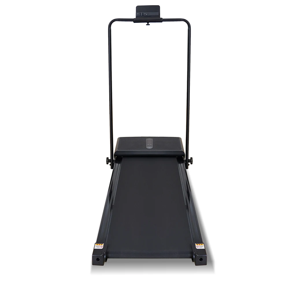 2-in-1 Foldable Electric Walking Pad Treadmill with Vibration PlatePortable Sports Equipment Without Heart Rate