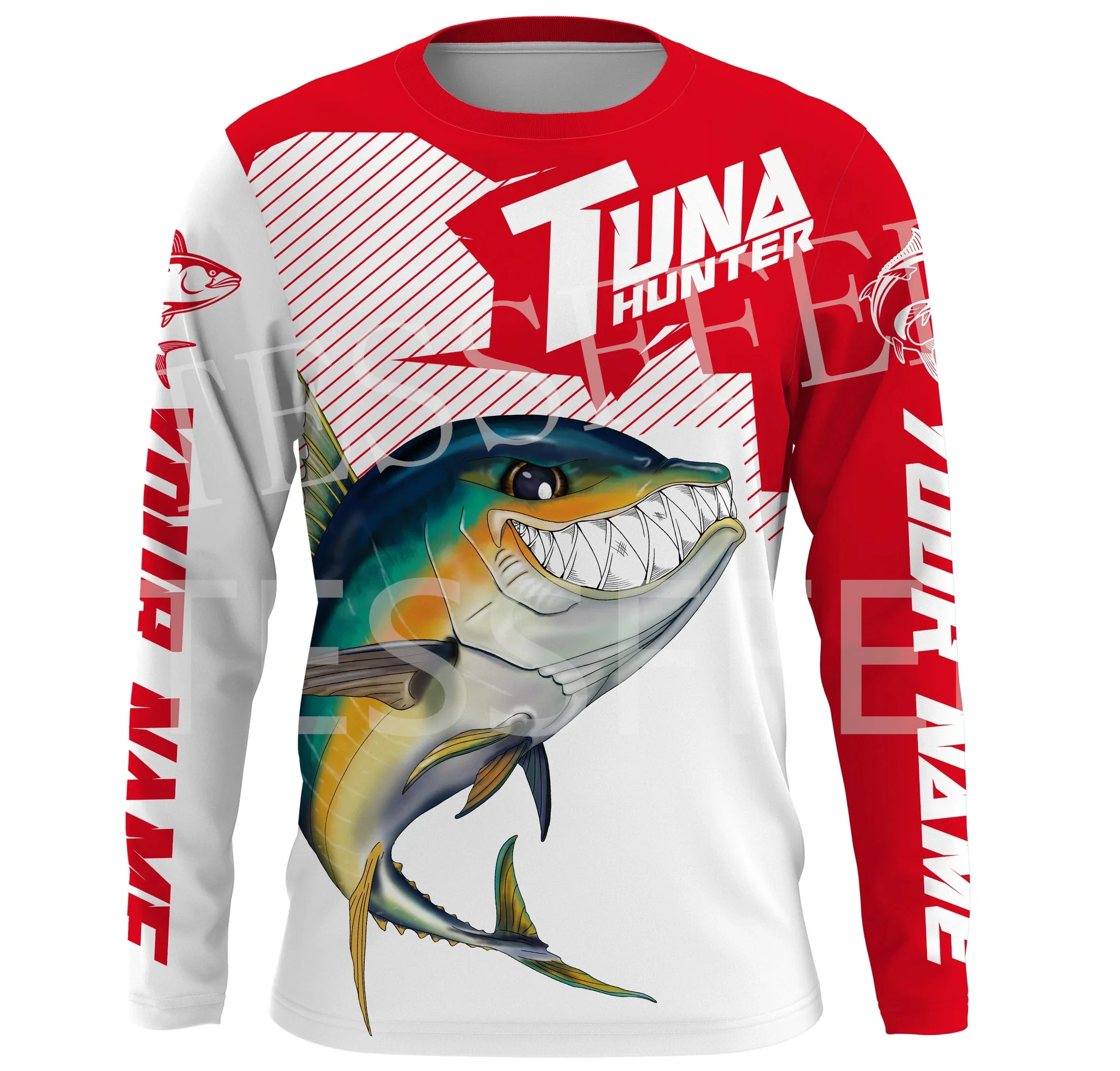 Custom Name Tuna Mahi Fishing Fisher Camo Tattoo Tracksuit Long Sleeves 3DPrint Pullover Harajuku Jacket Casual Funny Hoodies 16