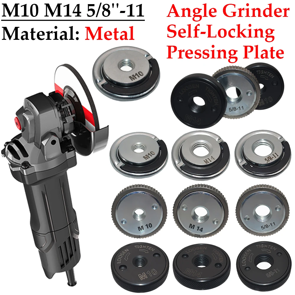

M10 M14 5/8 дюймов-11 резьба, угловая шлифовальная машина, фланец, гайка, Зажимной патрон, блокировочная гайка, замена, зажимной инструмент