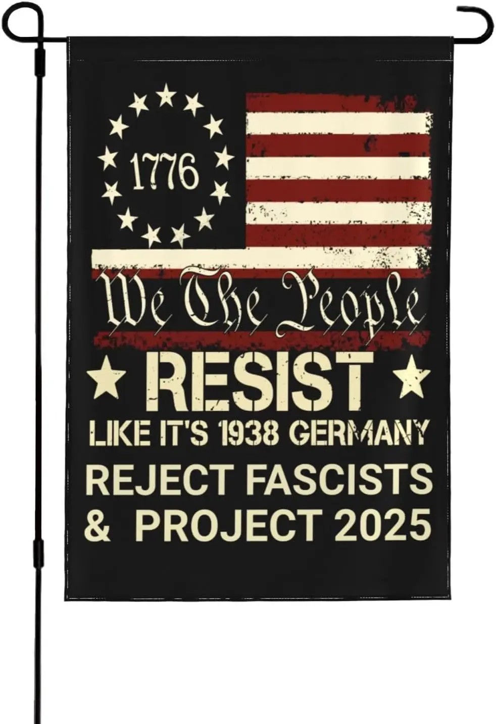 Resist Like It'S 1938 Germany Garden Flag 12x18 Inchs Resis 47 Garden Flag 12x18 Inch Double Side Banner No Flagpole Out IIX WZZ