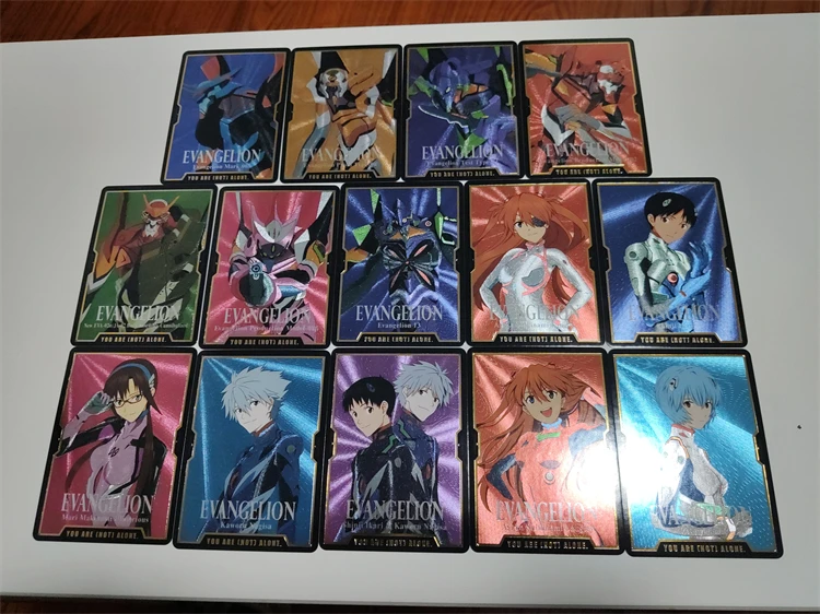 14Pcs/set Neon Genesis Evangelion Eva Self-Control Signature Collect Trading Flash Card Anime Gift Cartoon