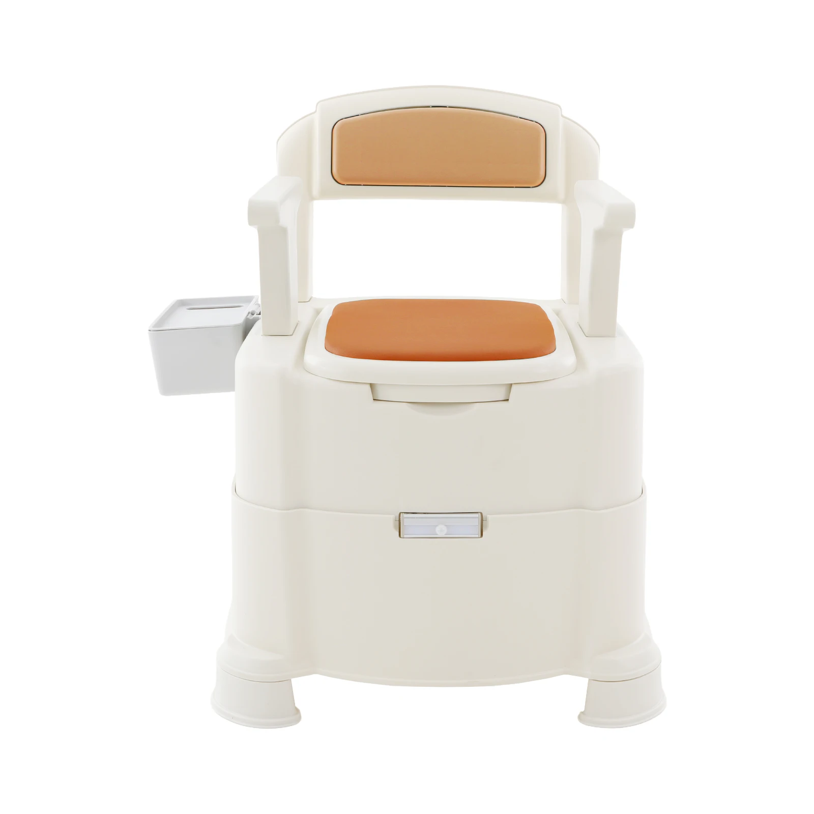 Picture 8: Elderly Bedside Commode with Induction Night Light And Tissue Box Disability Access Commode for Comfortable Nighttime Use