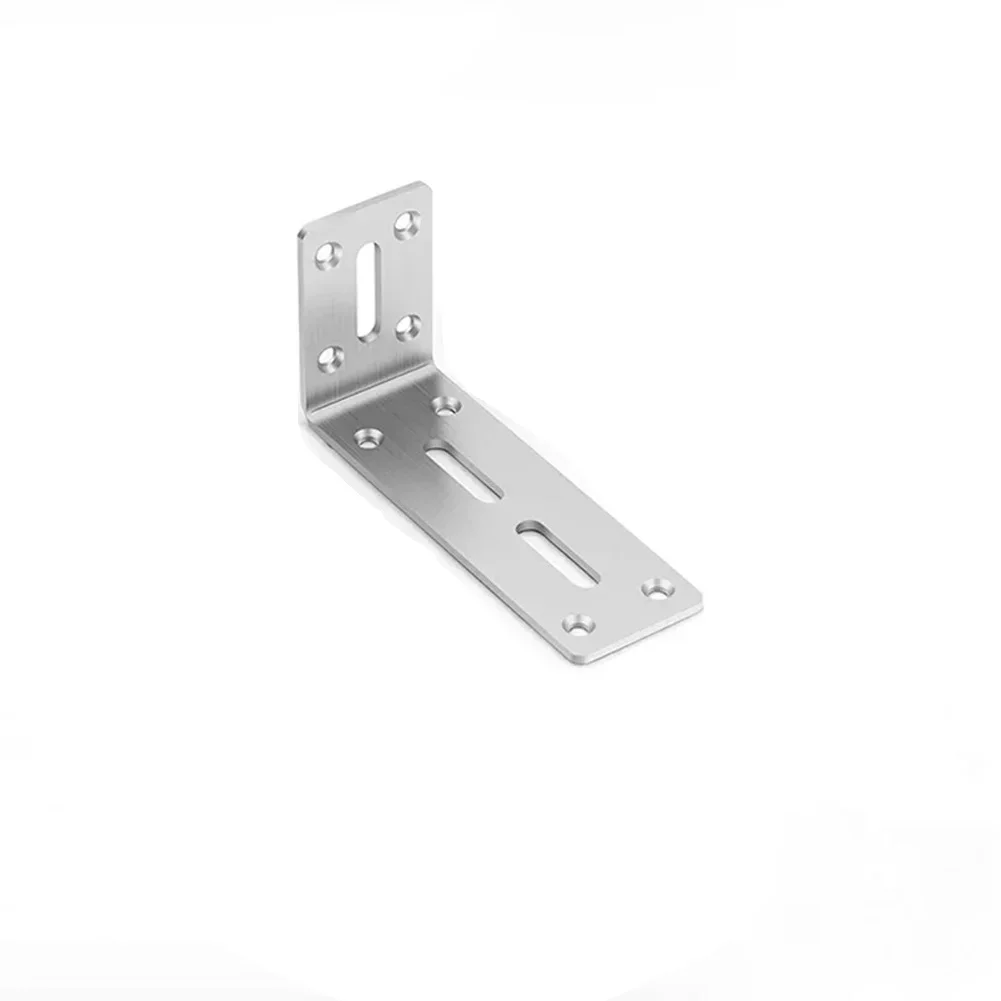 Angle Bracket Corner Bracket Joint Fastener for Furniture Door Cabinet Cold Rolled Steel 90 Degree Silver Finish