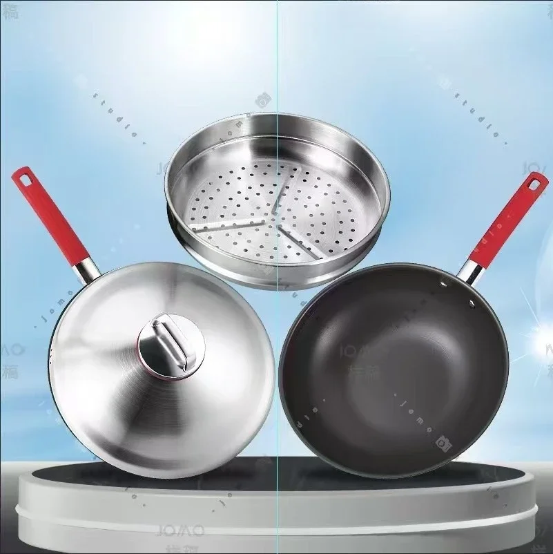 HYS home simple kitchen utensils household non-stick pan induction cooker gas stove can be used 2