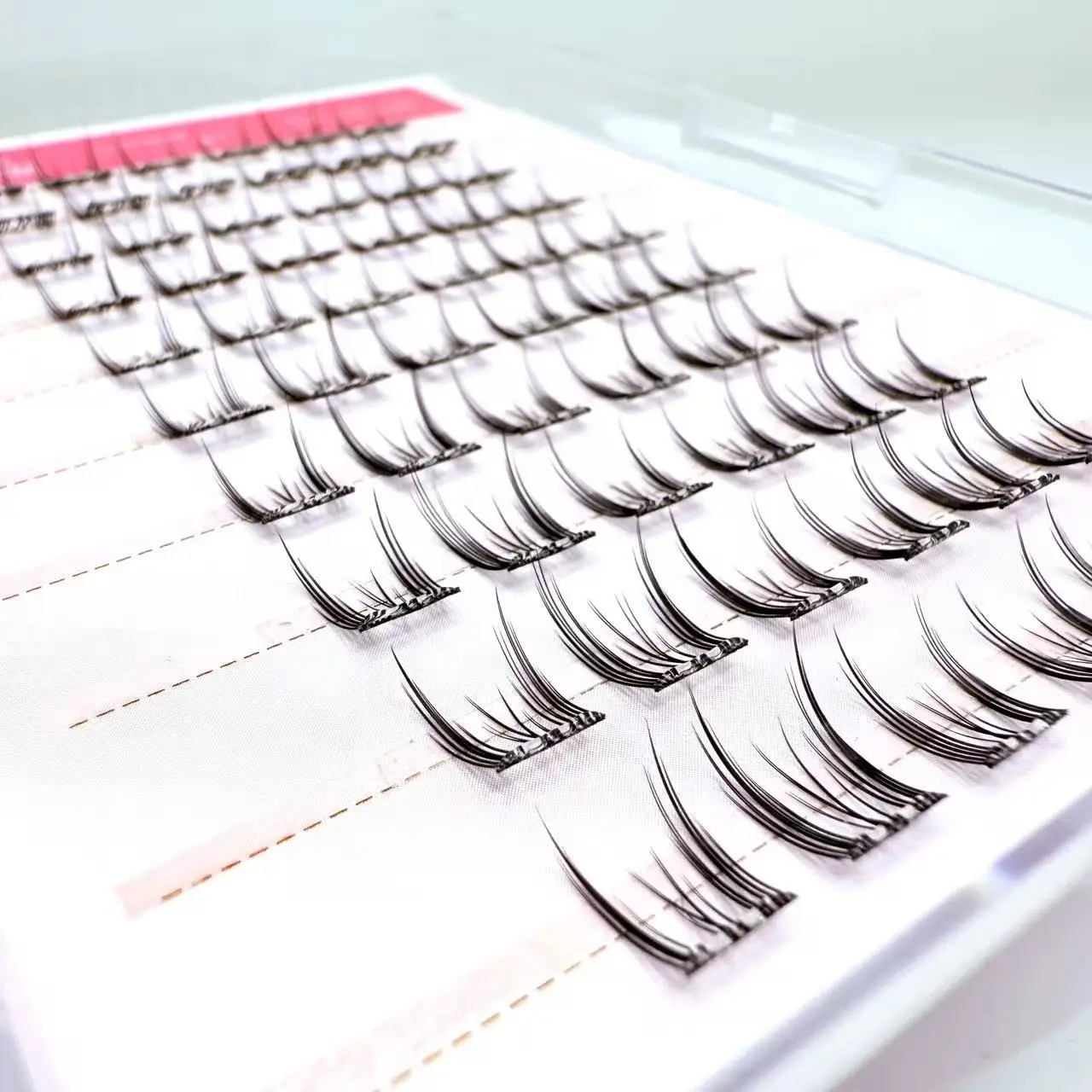 Venda quente de cílios postiços sem cola fáceis de aplicar para iniciantes