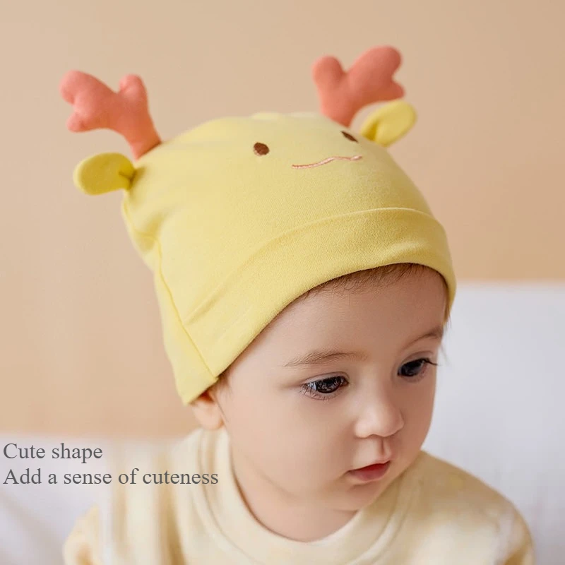 

Newborn Baby Cotton Hat - Soft, Seamless Cap for Infants Aged 0-6 Months, Suitable for All Seasons