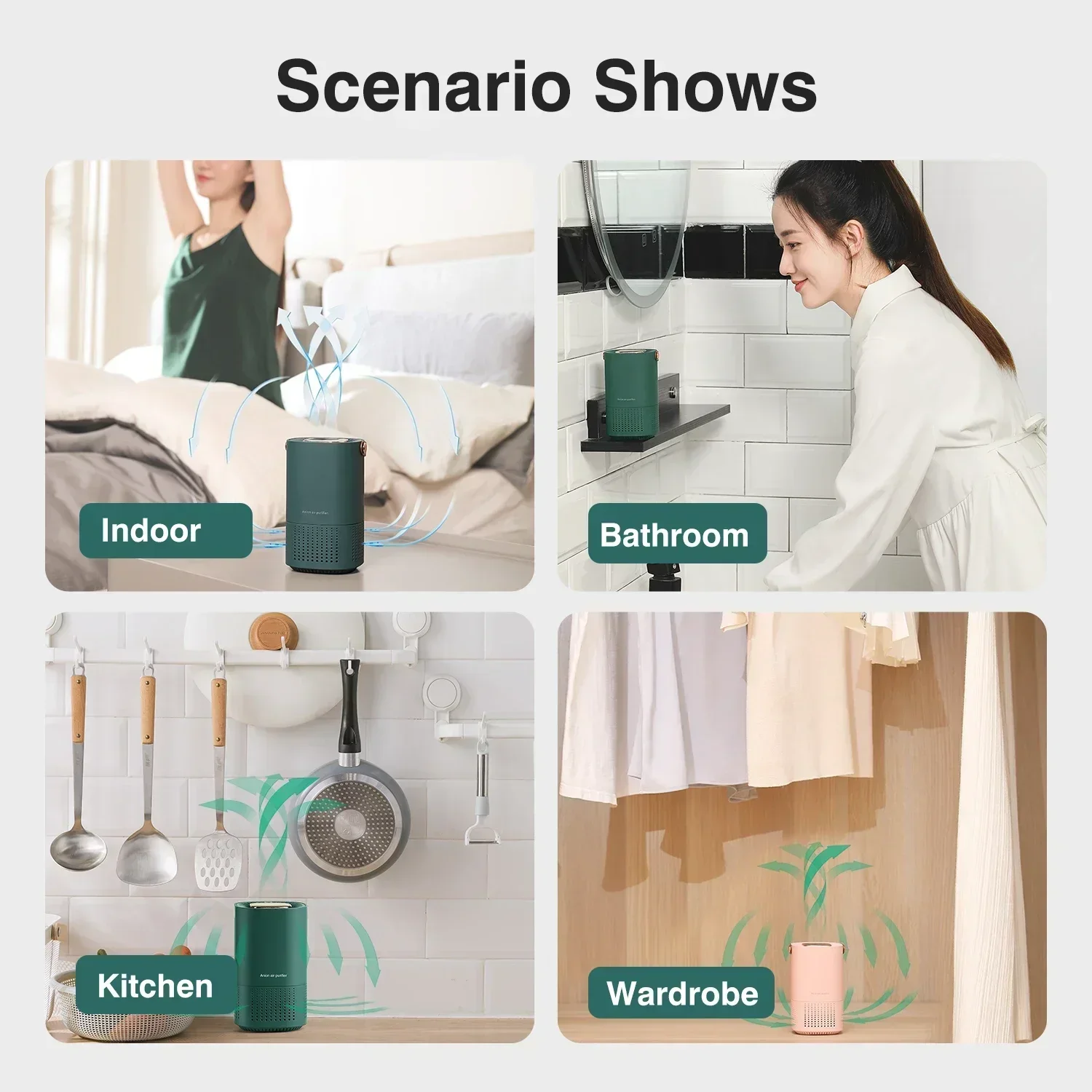 Auto con filtro generatore Lon negativo, purificazione di elettrodomestici, purificatore d'aria portatile