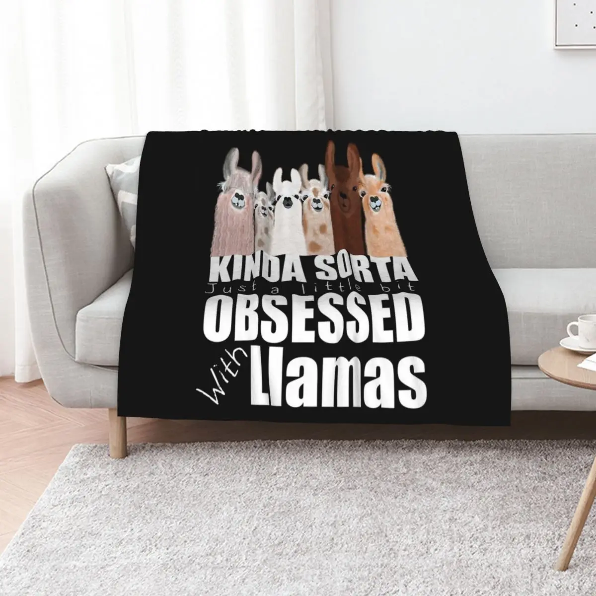 Obsessed with llamas just a little bit Throw Blanket Multi-Purpose Hairy sofa bed Thin Blankets For Baby Sofa Blankets