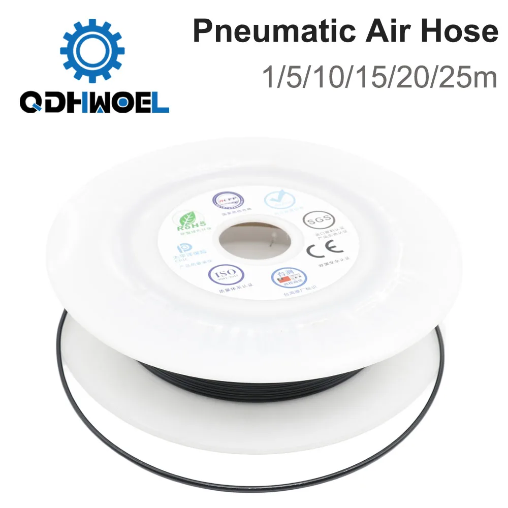 PU Pneumatic Air Hose for CO2 Laser Engraving Cutting Machine Flexible Air Assist Tube Blue Black