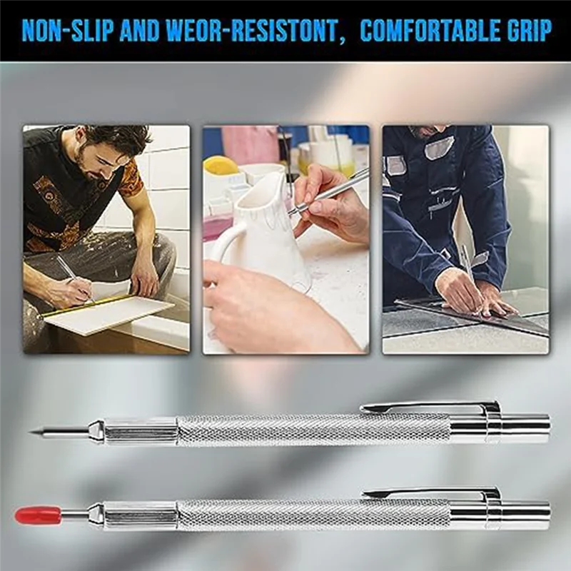 AUAU-2-Pack  Carbide Squeegee Kit With Magnet, Extra 20 Replacement Marker Tips For Glass//Metal Plates Tool Kit