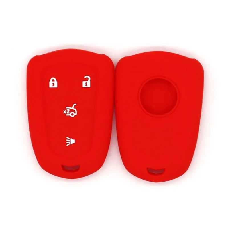 

Silicone key cover suitable for Cadillac car key protective cover 4 keys SRX Cadillac CT6-XT5-XTS ATS shockproof silicone cover