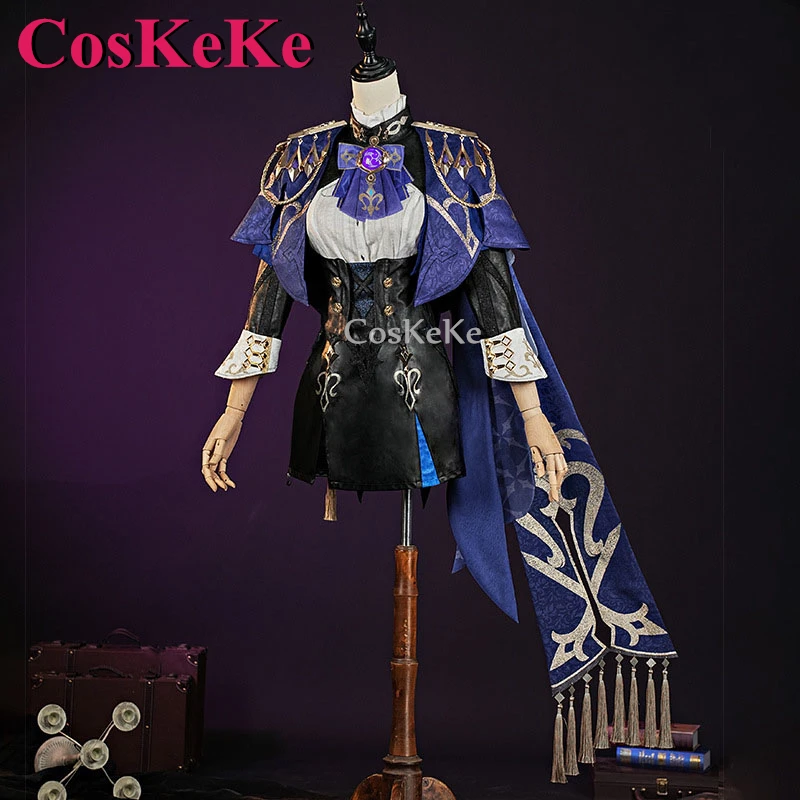 CosKeKe Clorinde-Disfraz de Genshin Impact para mujer, vestido elegante y dulce, ropa de juego de rol para fiesta de Halloween, S-XXL