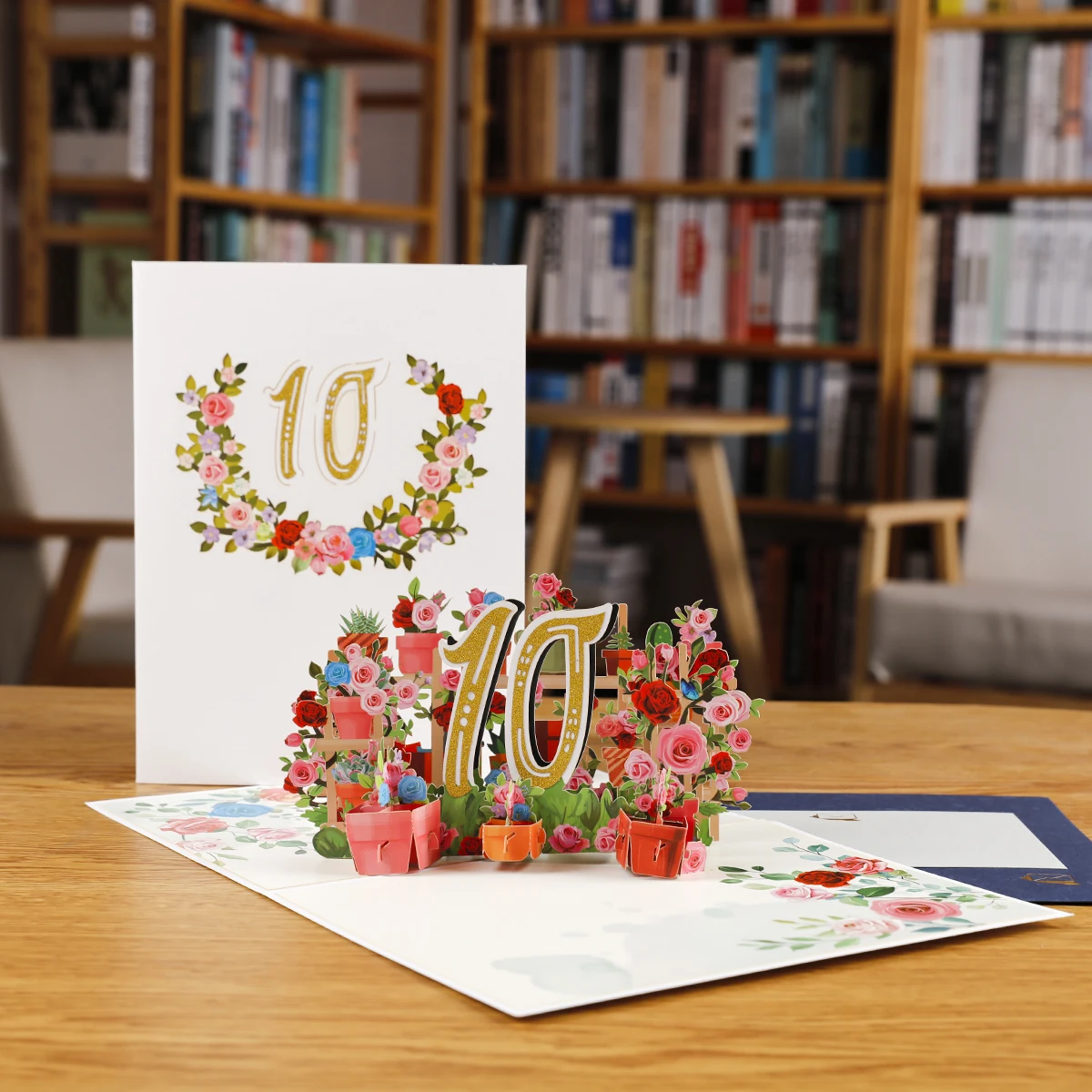 Nummer 1 - 100 Geburtstags-Pop-up-Karte, 3D-Grußkarten für Jubiläum und Hochzeit – Detail 7