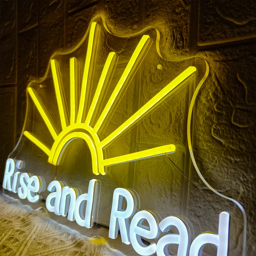 Born to Read Neon Sign LED Letter Lights Dimmable Wall Decor for Classroom Library Reading Nook Teacher Student Book Lover Gift