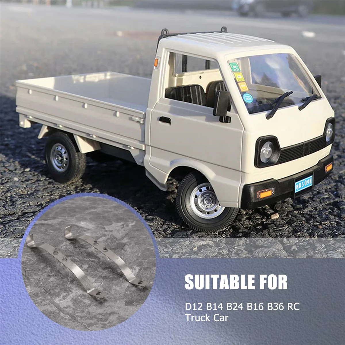 2 個スチールショックアブソーバーリーフスプリングサスペンション WPL D12 B14 B24 B16 B36 RC トラック車のアップグレードパーツアクセサリー