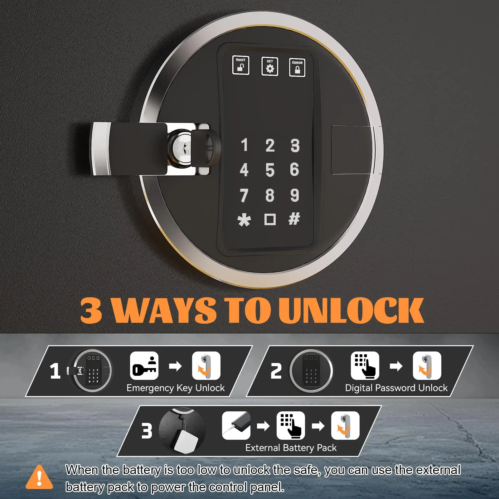 5-8 Gun Safe Rifle, Gun Safes for Home Rifle and Pistols, Gun Cabinet with Privacy Virtual Password and Alarm Function