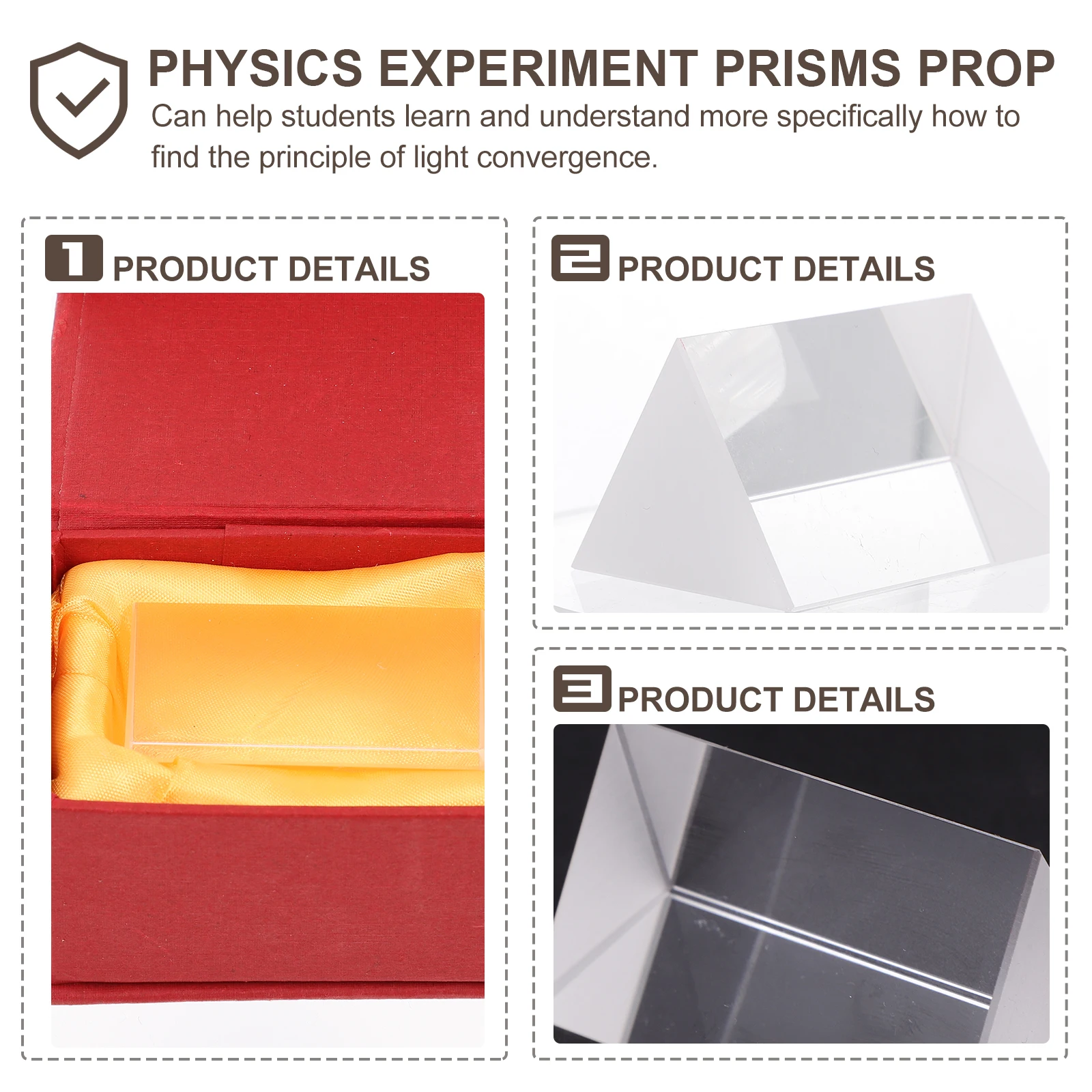 

Triangular Prism Optical Glass Prism Light Tool Physics Teaching Equipment Physics Experiment Optical Demonstration