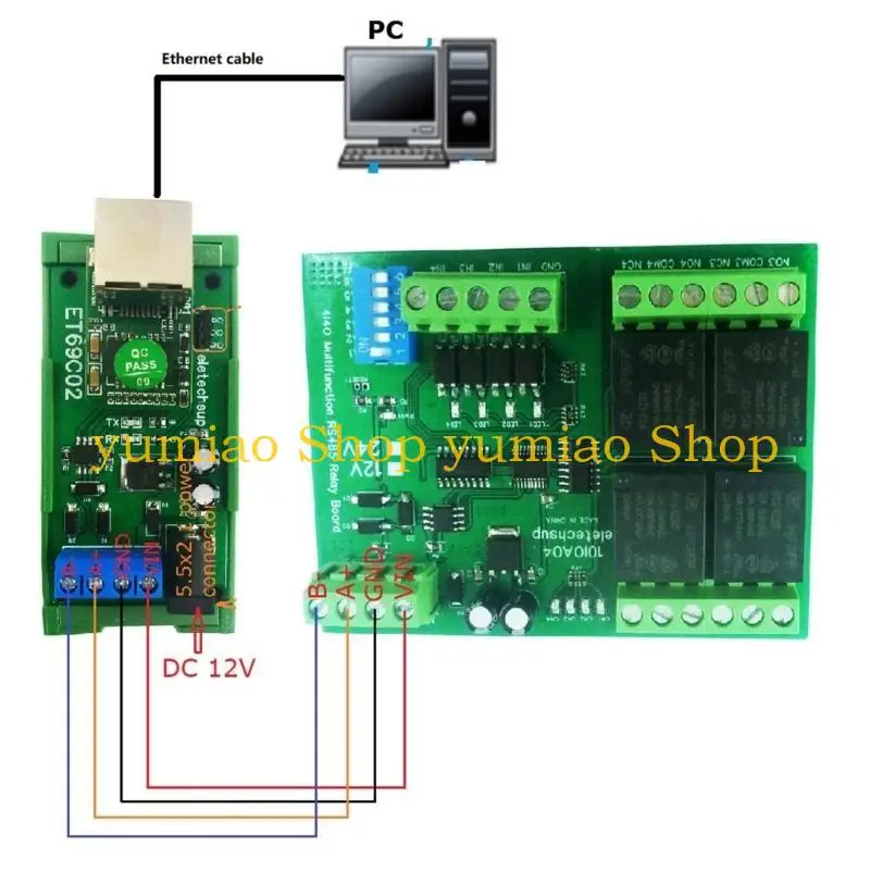 

587B RS485 Modbus RTU to Ethernet Networks UDP Client MQTT Converter Port Modules