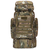 80L Large Capacity Backpack Waterproof Oxford Tactics Molle Bag Men Backpack Rucksack for Hike Camp