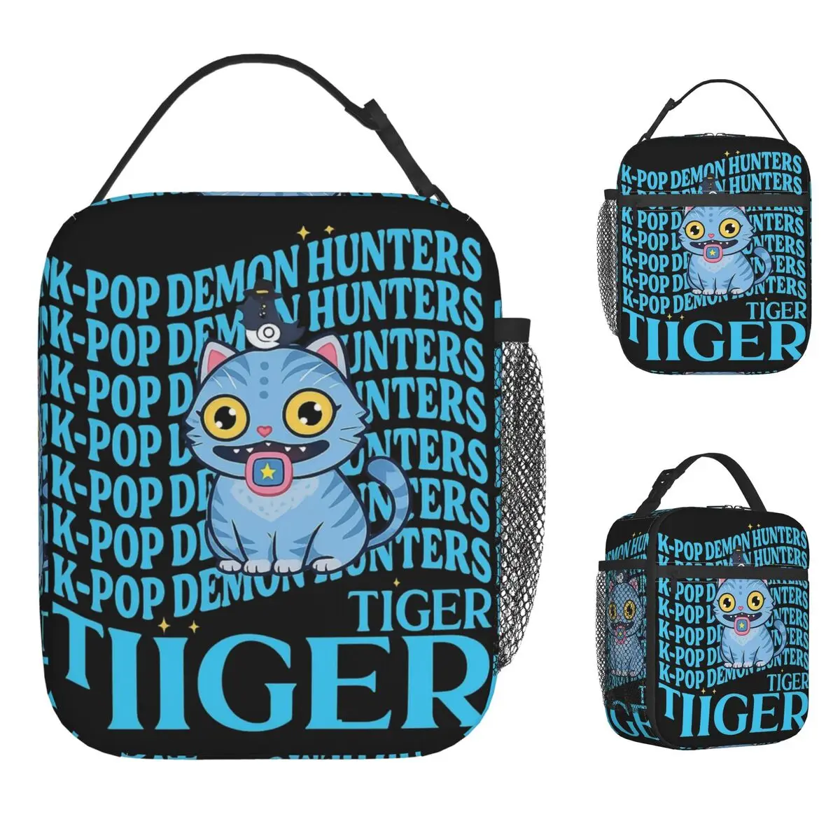 

Kpop Demon Hunters Tiger Jinu Manga Saja Girls Fan Lunch Bag Офисный ланч-бокс для женщин Термоизолированная сумка-холодильник