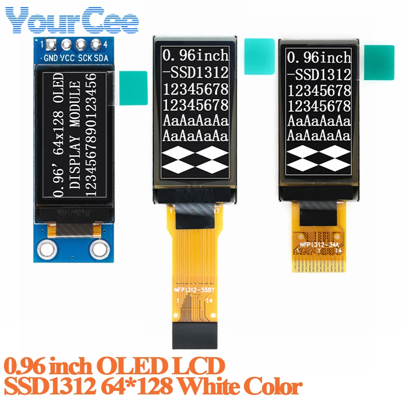 0.96 inch Portrait OLED Display 0.96