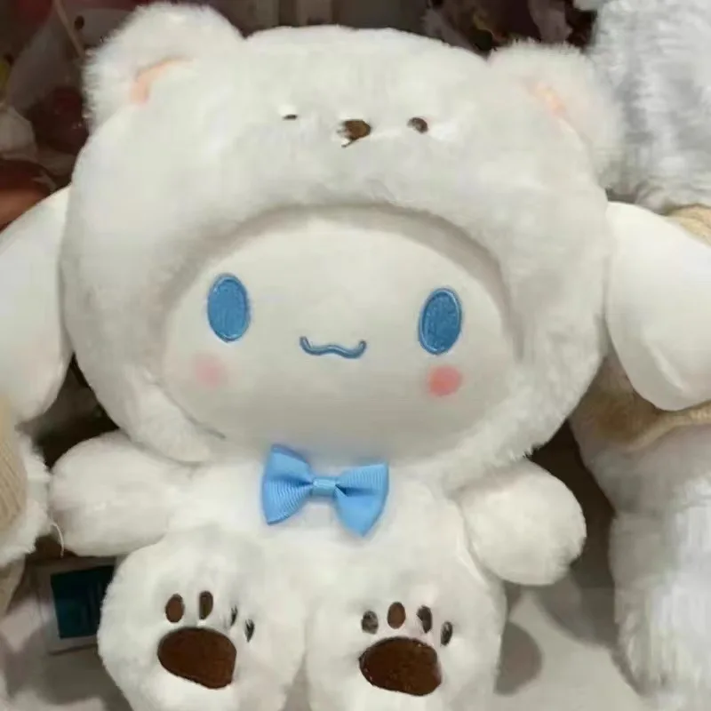 Transforming White Bear Cinnamoroll  Doll Kuromi Pacha Dog Sanrio Plush Toy Children's Birthday Gift