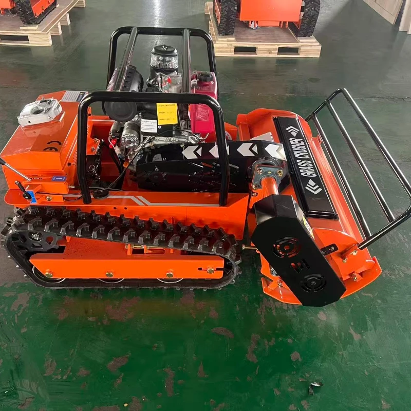 Factory Direct 196cc 48V Remote-Controlled Robot Lawn Mower Tractor Cordless 2-Stroke Engine Wireless Reel Lawn Mower Chain-Type