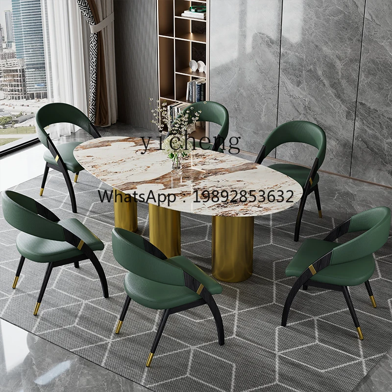 

Light Luxury Solid Wood Dining Chair Simple Home Chair Post-Modern Coffee Shop Leather Chair