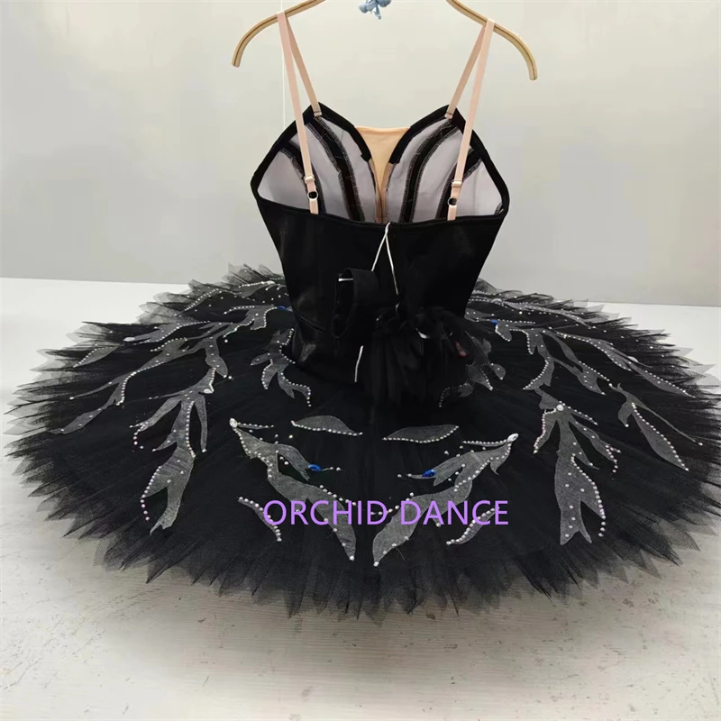 Professional High Quality 12 Layers Kids Girls Women Adult  The Swan Lake Performance Wear Black Ballet Tutu Costumes