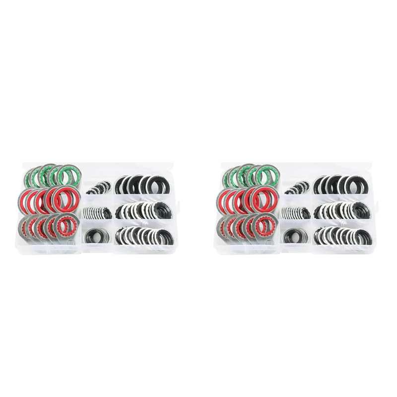 A84E-A/C O Ring Kit,Car Accessories Gasket,O Ring Assortment Kit,AC O Ring Kit,120Pcs AC Seal Kit,A/C Compressor Seal Kit