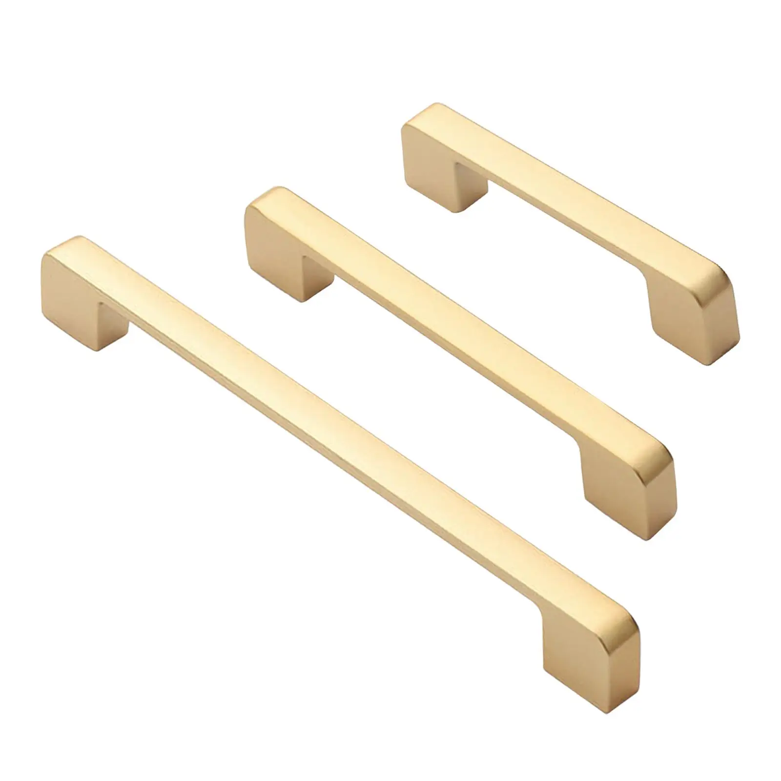 2xGolden Brushed Cabinet Handle Hardware for Closet Furniture Bedroom Dresser