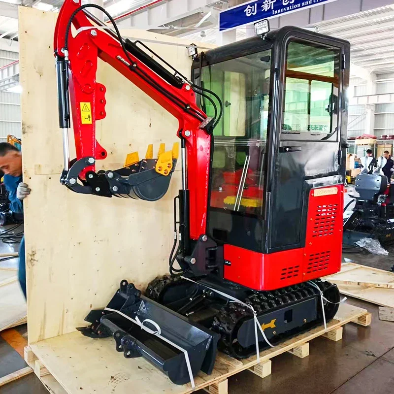 Mini escavatore personalizzato da 1,5 tonnellate con spedizione in fabbrica con mini escavatore cingolato con motore Kubota cabina Ce Epa Euro 5