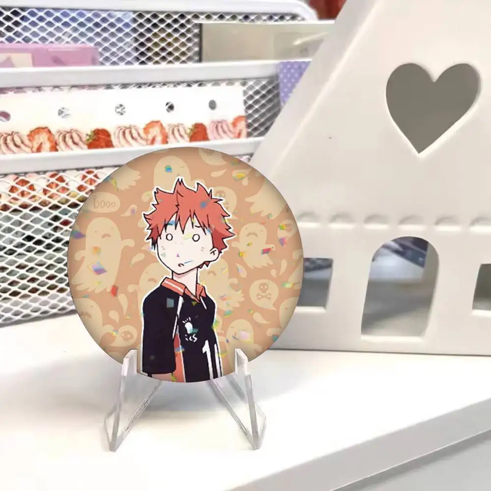 Haikyu Shoyo Hinata 25 32 44 58 75mm Badges Personalized Round Brooches Pins Accessory Gift