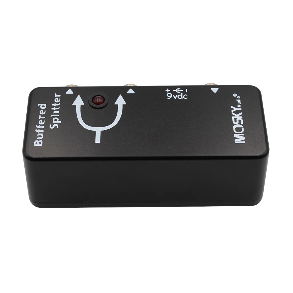 Moskyaudio Guitar Buffered Splitter Pedal, Dual Clean Output Signal Buffer True Bypass Mini Effect Pedal for Tone Preservation