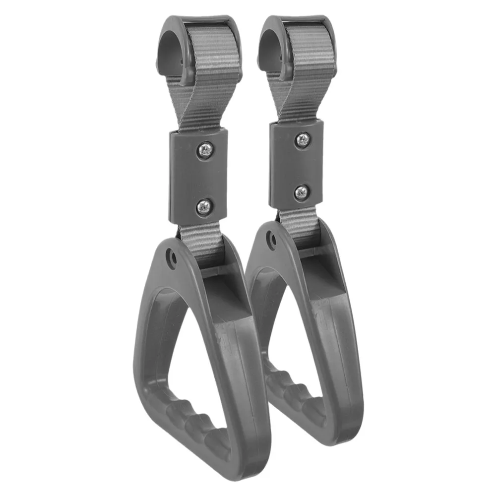 

2pcs Gray Triangle Handle Durable Plastic Assist For Car Bus Subway Adjustable Support Elderly Disabled Semicircle Hand Grips