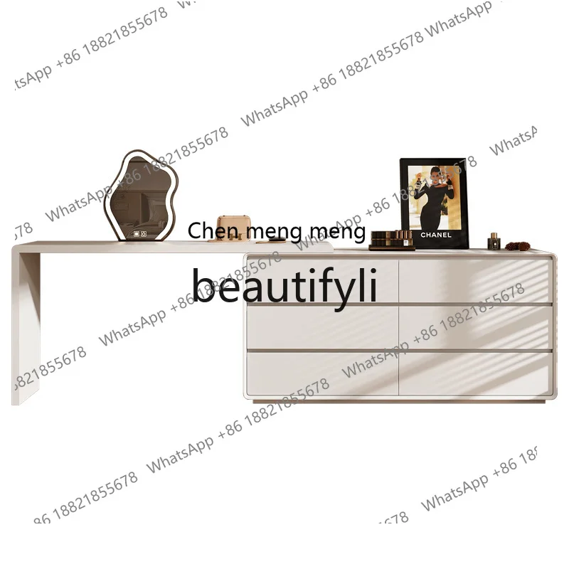 

Solid wood dresser, bedroom storage cabinet, desk, chest of drawers, integrated makeup table, makeup table, small apartment H