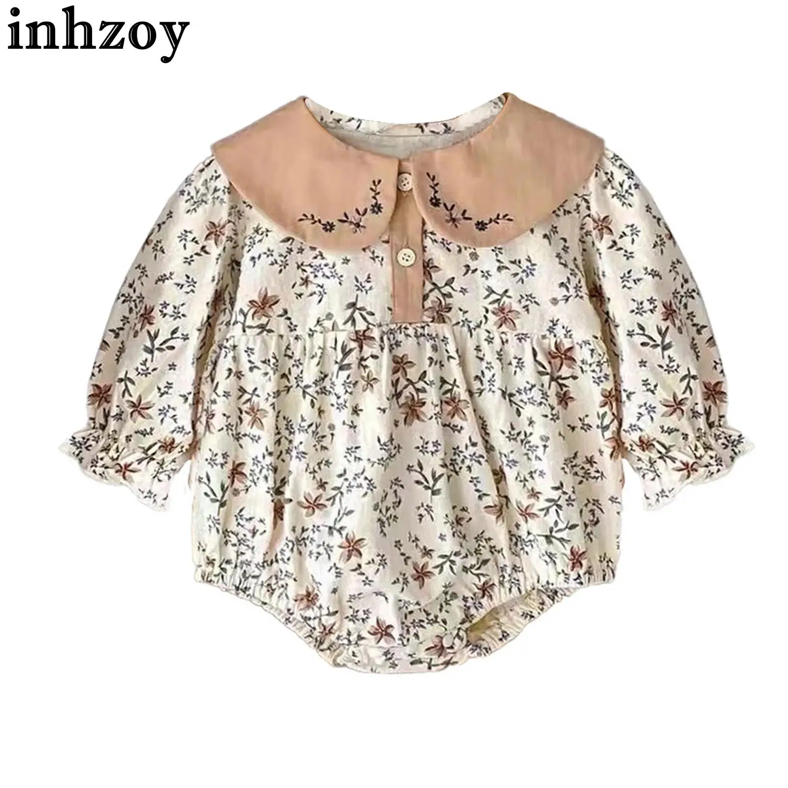 

3-24M Baby Girls Sweet Cute Rompers Long Sleeve Cotton Ruffle Bodysuit Birthday Party Photo Shoots Costume for Spring Autumn