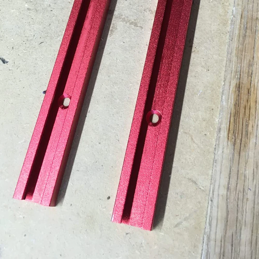 2pcs 600mm T-Shape Woodworking T-Slot Slide Rail Miter Aluminum Alloy T-Slot, 19x9.5mm T-Slot Mitered Slide Rail Fixture, Slot