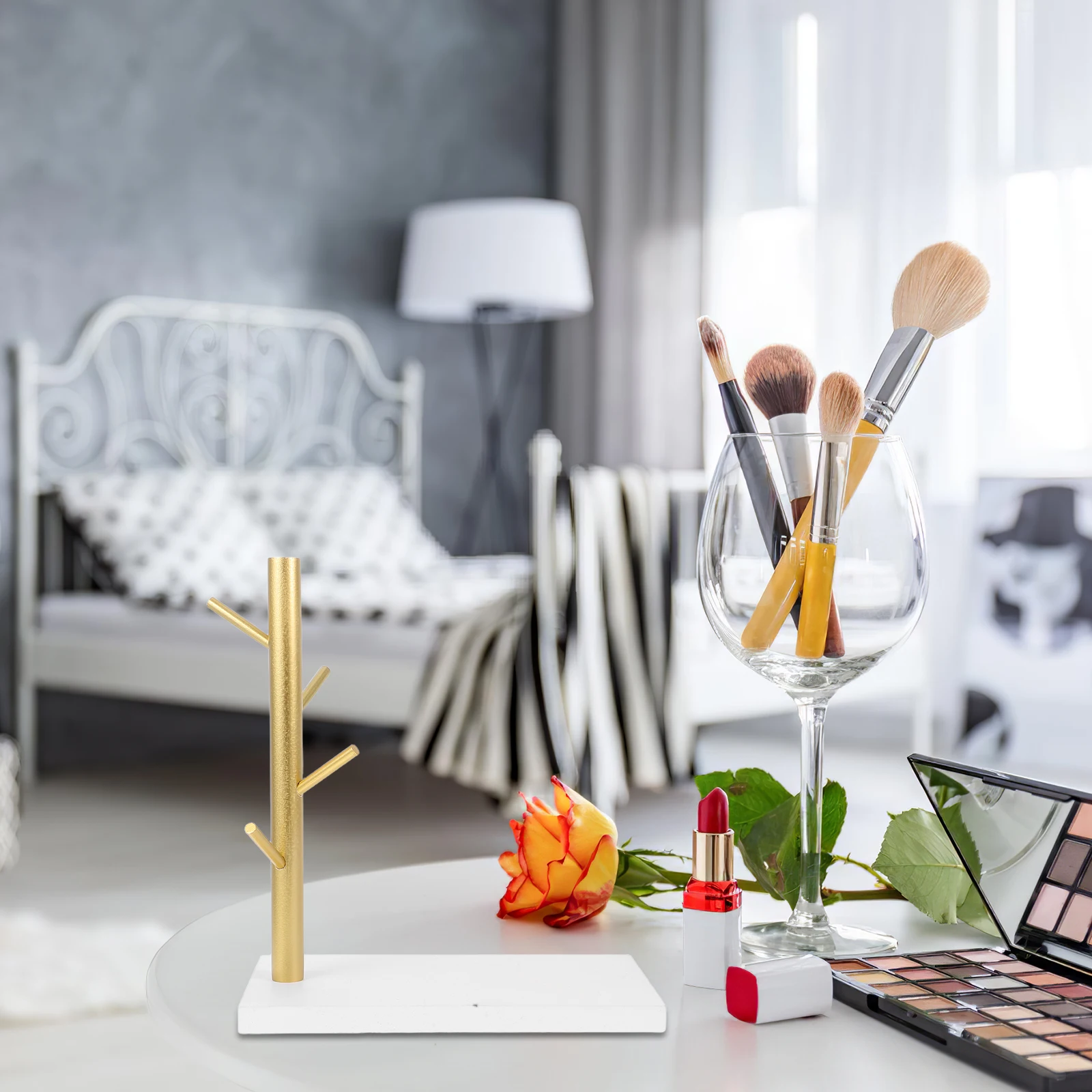 

1pc Wooden Key Jewelry Holder Key Organizer Decorative Tray for Entryway Bedroom Dresser Table Trinket Tray Storage Rack