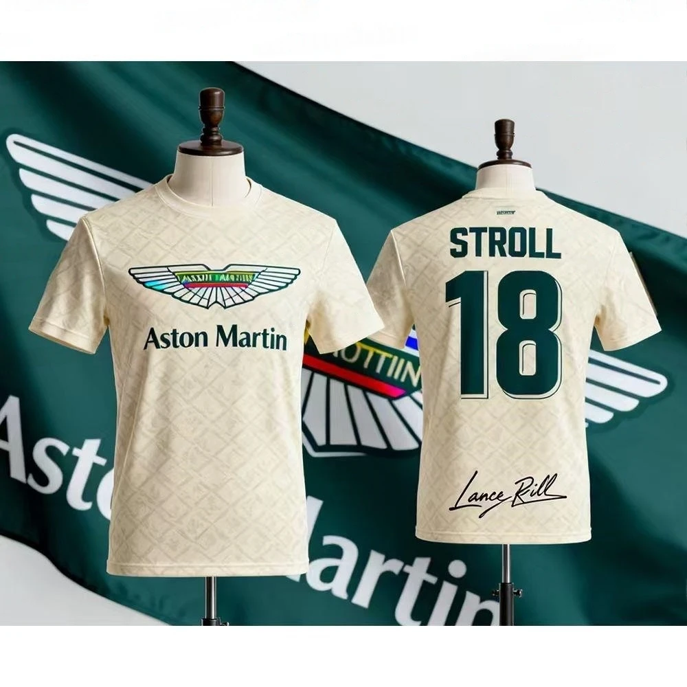 

Aston Martin T-shirt Lance Stroll 18 Jersey Motorcycle Quick-drying Short-sleeved Sportswear 2026 Fans Special Edition Tee