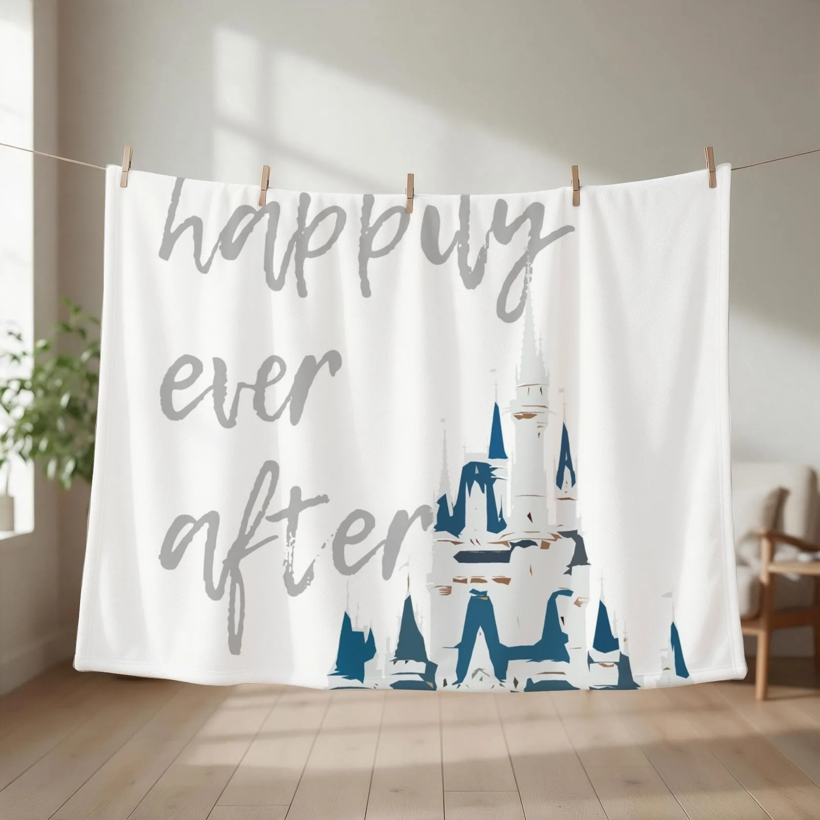 Happily Ever After Throw Blanket couch cozy soft plush fuzzy picnic outdoor blanket