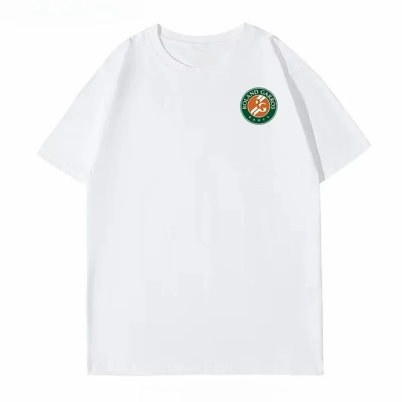

Summer Clothes YvonneArt Tennis Mens T Shirt Cotton Crew Neck Short Sleeved Breathable Roland Garros Paris Men Oversized T-shirt