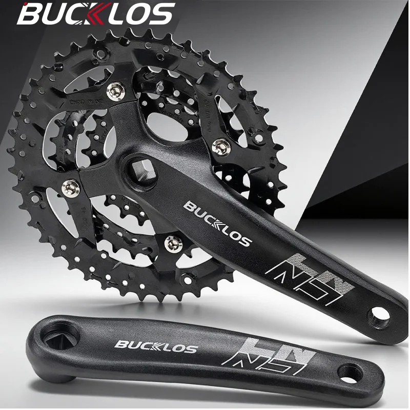

BUCKLOS 104BCD MTB Crankset Square Hole 170mm Bicycle Crank Arm 3*9S 3*10S 2*10S Bike Chainring 64bcd Bicycle Crank Set