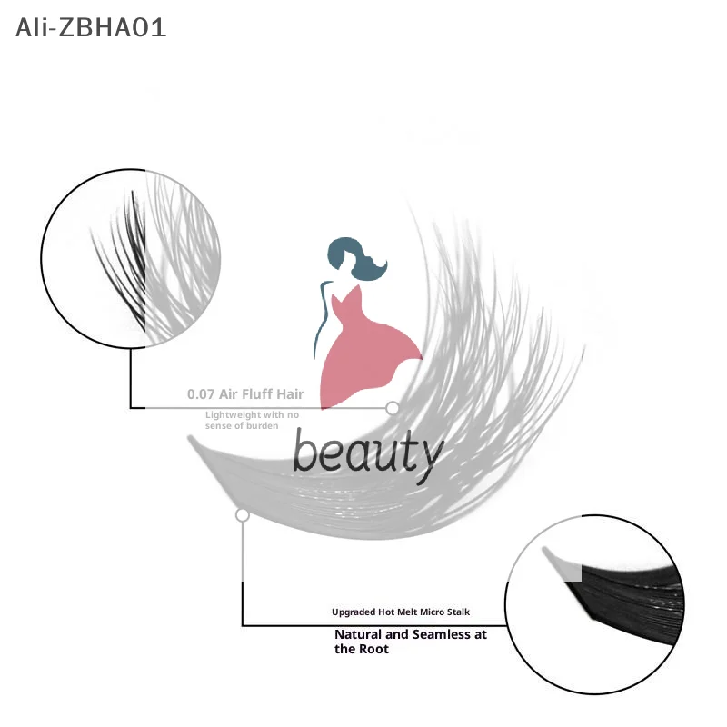 3D Faux Mink Lashes Wispy Eyelash Extension DIY Makeup False Eyelashes Cluster Lashes Kit Individual Lashes Volume Mixed Tray