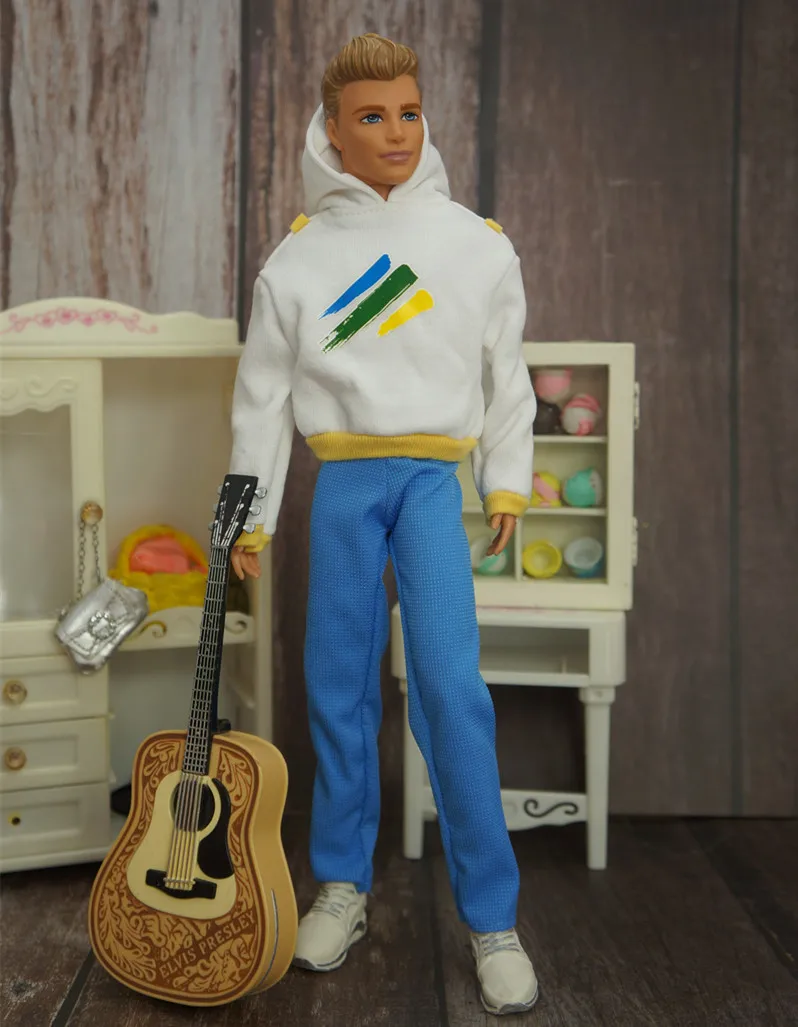 1Set Doll Clothes Ken Clothes Handmade Hoodies Jacket T-shirt Casual Wear Ken the boyfriend Doll Clothes for Doll Accessories