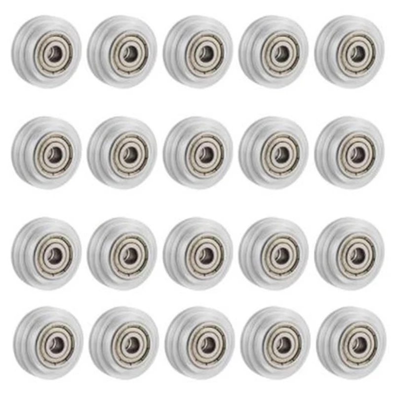 20Pcs 3D Printer Clear Polycarbonate Wheel Plastic Pulley Linear Bearing For Creality CR-10 S5 Ender 3 Pro Printer