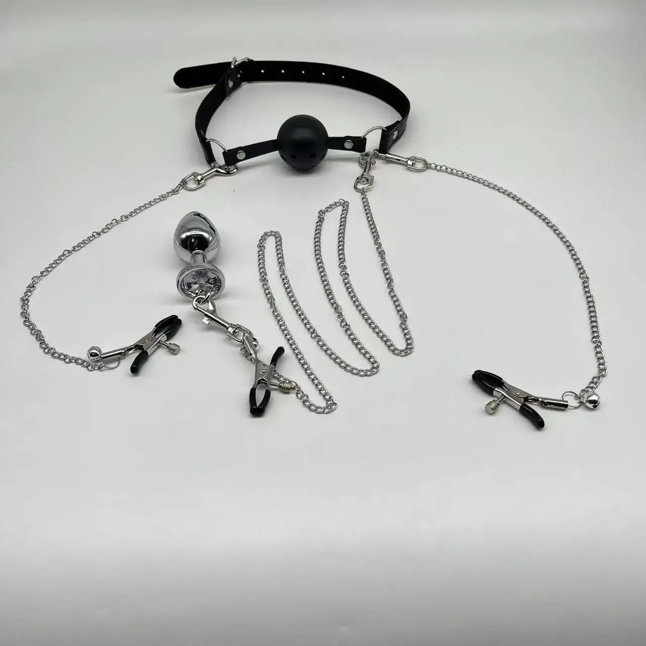 BDSM الفم الكمامة الحلمة المشبك البظر كليب الشرج بعقب المكونات قابل للتعديل SM لعبة الجنس مشبك الثدي البظر محفز لا هزاز #6